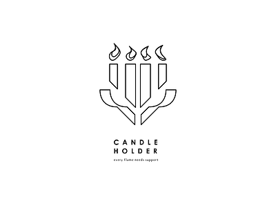 candle holder branding design graphic design icon illustration logo minimal ux vector
