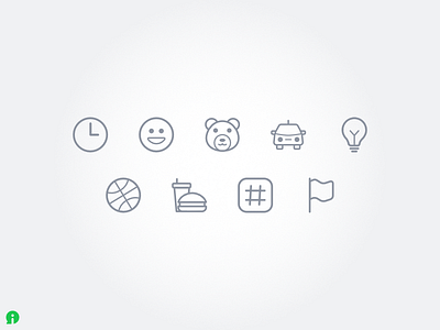 Icons for emojis categories