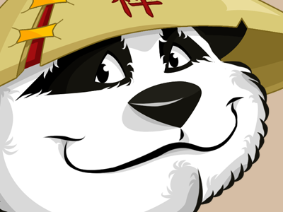 new start for illustration of a pilgrim panda