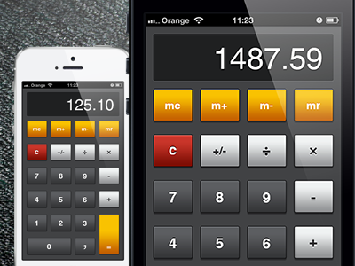 iOS calculator redesign
