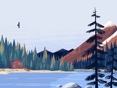 Sustainability Page - Hero Image drawing editorial forest illustration landscape pacific northwest painting plants pnw sustainability sustainable texture