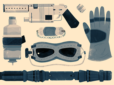 Rey's Gear drawing gear icon illustration rey star wars texture