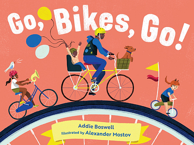 Go, Bikes, Go! animals art bike bikes book character design childrens book cute kid lit kidlit photoshop picture book