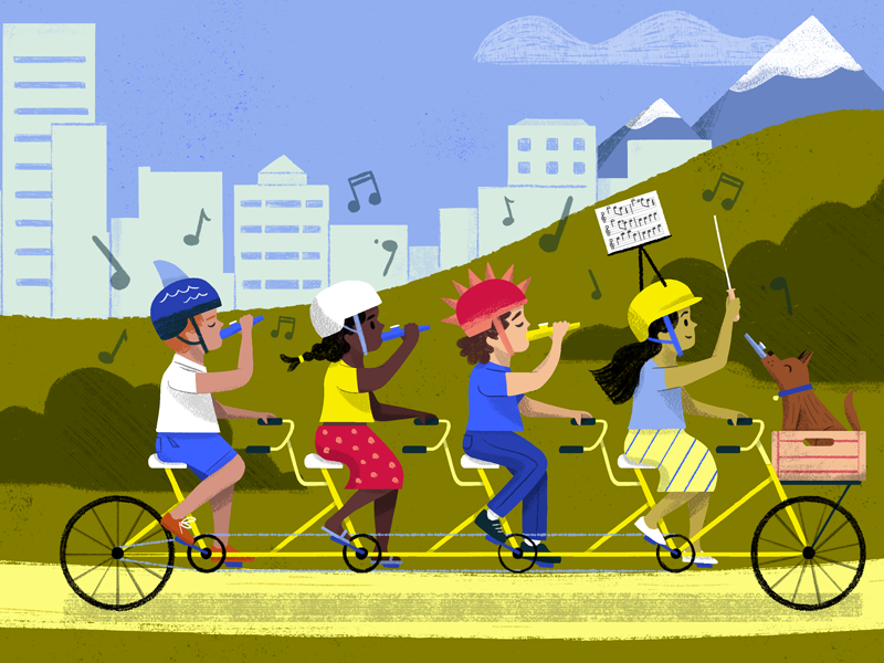 Go, Bikes, Go! Spread 6 by Alexander Mostov on Dribbble