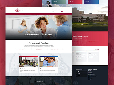 LLUH Careers loma linda university health web design