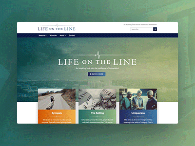 Life on the Line animation branding layout ui ux web