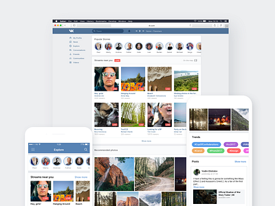 VK Explore android explore ios material mobile vk web