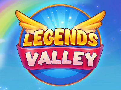 Legends Valley Logo game game art games icon illustration legends logo logo design mobile mobile ui playtika widget wings