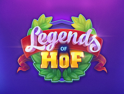 Legends of HoF Logo branding design game game art icon illustration logo mobile typography ui