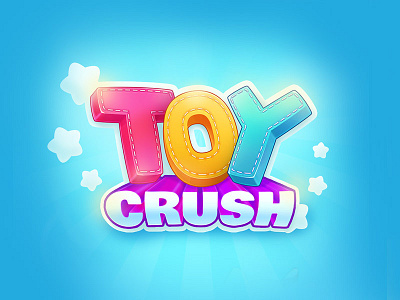 Toy Crush Logo blast game match 3 mobile toy crush ui
