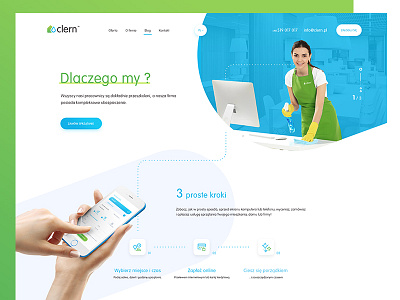 Clern Eco Cleaning brand cleaning eco flat green logo modern simple ui vector water website
