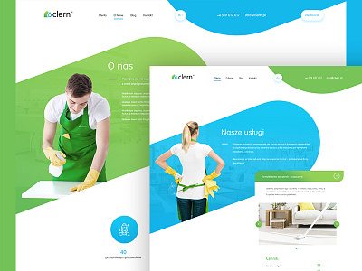 Clern Eco Cleaning brand cleaning eco flat green logo modern simple ui ux vector website