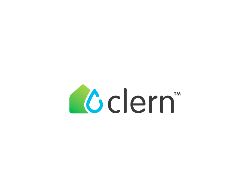 Clern Eco Cleaning Logo animation brand cleaning eco flat fresh green logo modern simple vector water