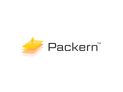Packern brand logo orange shipping software ui ux vector website yellow