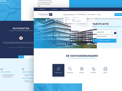 DVM brand design landing page product real estate simple typography ui ux website