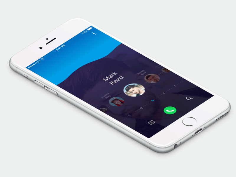 Chat Concept animation animation app blue chat clean gif ios9 team trend ui ux