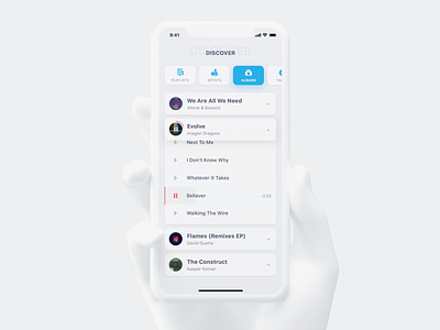 Music Player blue blue and white clean app clean app design music music album music app uidesign ux ux ui white