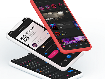 Event App 1/2 app dark app dark theme design ios iphone ui ux