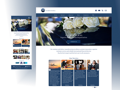 CASE STUDY Redesign Siam Funeral Website & Responsive design redesign responsive ui ux web design