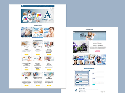 Landing page: Aestiq Clinic Website design freelance graphic design ui ux web design