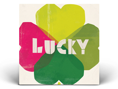 Lucky Playlist Cover album art clover illustration lucky playlist shamrock st. patricks day vintage