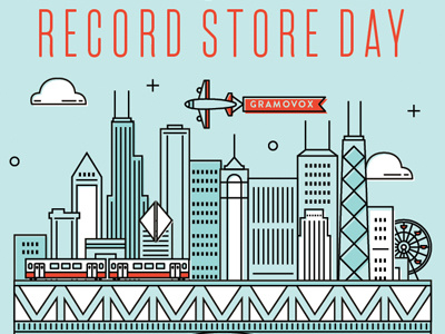 Chicago Record Store Day airplane banner chicago city monoline plane record store day records vinyl