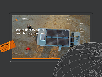 Forwarding vehicles website - KRUG XP car expedition interface trip truck ui ux website