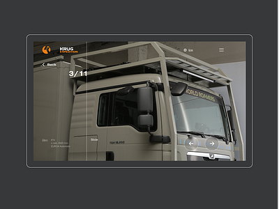 KRUG XP, gallery car expedition gallery interface offroad page slider truck ui ux ux ui uxdesign website
