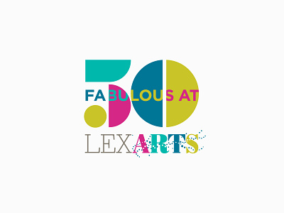 LexArts 50yr Anniversary Logo art bauhaus logo vector