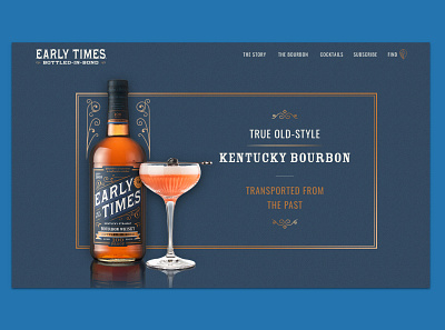 Early Times Bottle-In-Bond Website bourbon webdesign whisky