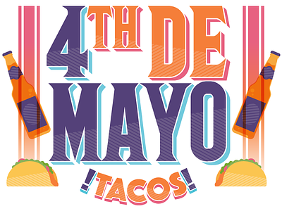 Cuatro De Mayo beer cinco de mayo dallas flat vector invitation mexican mexico party potluck tacos texas work