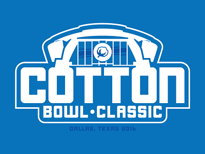 Cotton Bowl Logo Concept college football cotton bowl dallas cowboys stadium espn game logo ncaa nfl playoffs sports texas
