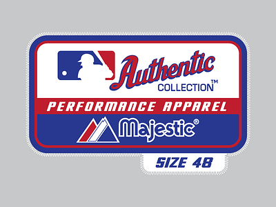 MLB Jock Tag apparel authentic baseball guide jersey label major league mlb patch sports tag