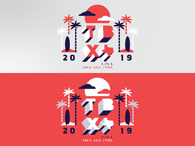 Summer Tshirt Design alcohol beer company event dallas design outing palm trees summer surf board texas tshirt