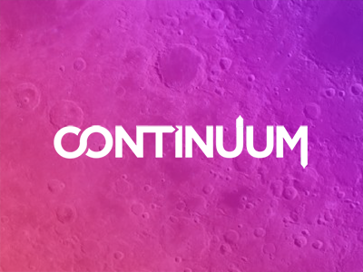 Continuum branding continuum exploration infinity logo logotype moon purple science space