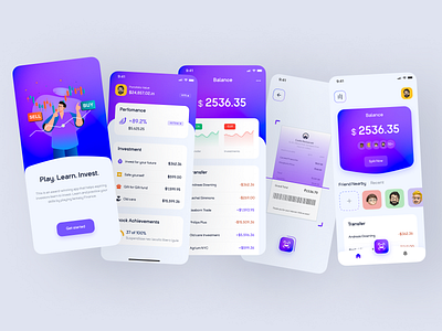 Investment Mobile App UI Design 2021 trend animation app design app ui design best dribbble shot cryptocurrency currency dashboard dribbble best shot finance finance dashboard graphic design investment app mobile app mobile ui motion graphics top designer trendy design ui uidesign