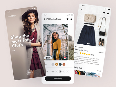 Clothing Store App brand cloth collection ecommerce fashion fashion designer marketing minimalist online shopping outfits shirt shopping streetwear style typography ui ux wear winter women fashion