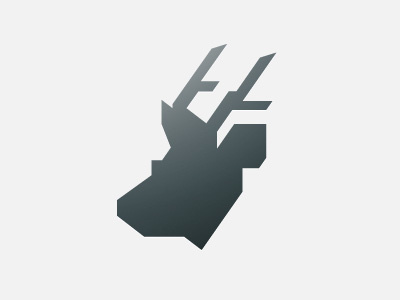 The Silk Deer animal logo simple