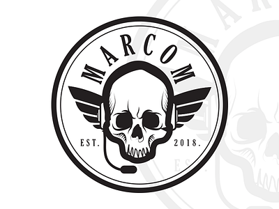 Patch illustration logo military patch print design skull skull logo