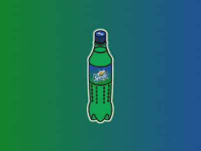 Sprite Bottle bottle design flat design graphic design illustration minimal sprite vector