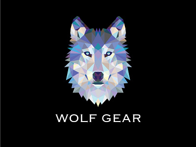 Wolf Gear Polygonal Logo