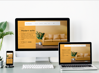 Furniture design website branding design furniture mockup site sofa ui web webdesign website