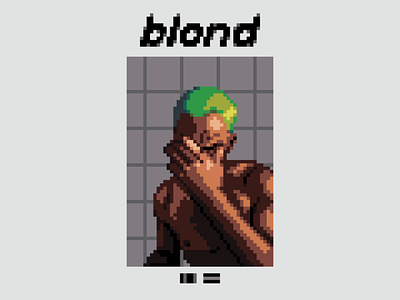 Frank Ocean - Blonde / blond 16 bit 8 bit 80s 90s character icon illustration pixel art