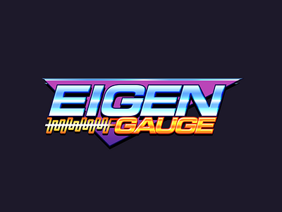EigenGauge Logo 80s 90s branding chrome game gaming gaming logo ios logo neon racing retro sci fi vector