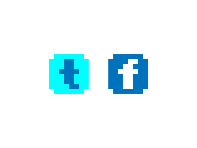 Social Icons pixel art