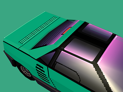 Mazda Autozam AZ-1 D 16 bit 3d car icon illustration low poly maya object pixel art