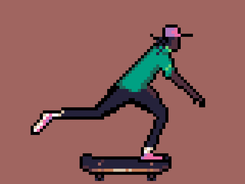 WHOOP THIS Arcade - LA Character 16 bit 8 bit 80s 90s animation character game pixel art skate