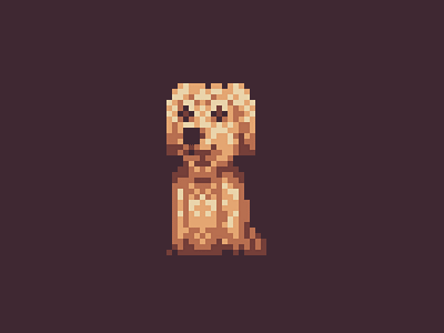 Idnit 16 bit 8 bit 80s 90s character dog dram illustration pixel art poodle