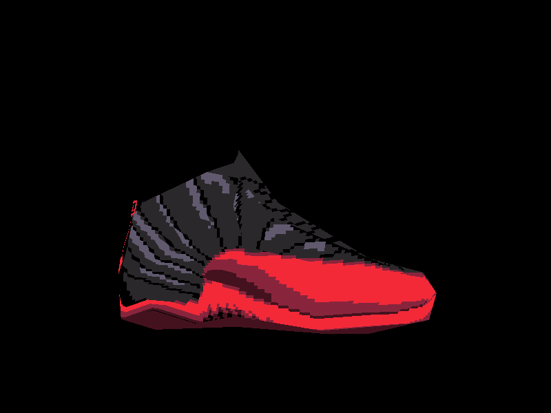 Air Jordan XII Low Poly 3d 80s 90s animation basketball gif jordan low poly nike pixel art