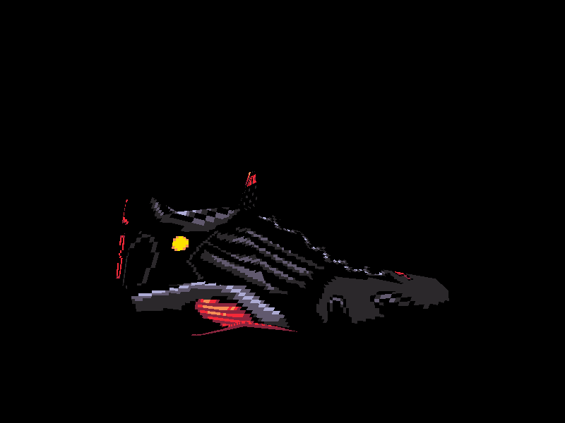 Air Jordan XIV Low Poly 3d 80s 90s animation basketball gif jordan low poly nike pixel art retro